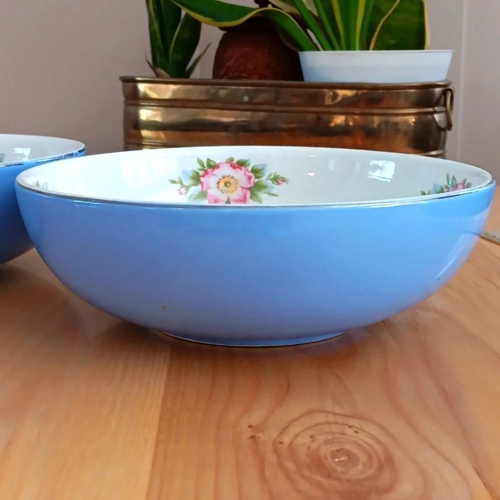 Hall's Superior Quality Kitchenware Serving Dishes Blue Morning Glory
